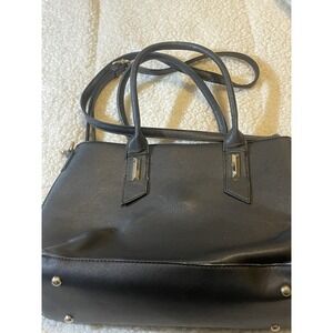 Black Handbag - Faux Leather - Clean